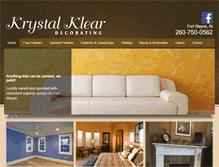 Tablet Screenshot of krystal-klear-decorating.com
